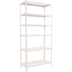 Etagère légère métallique sans vis simonclick megaplus 6/500 blanc/blanc - 2500x1200x500 200Kg Simonrack