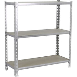 SIMONCLICK étagère en métal sans vis avec 3 étagères (90x120x40cm) GALVA ET BOIS