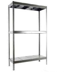 Tagère Industrielle, 2000x2100x750 mm, 3 Niveaux, 500 kg Capacité de Charge et Point de Flexion, Métal, Étagère Charge Lourde, Galvanisé - Simonforte