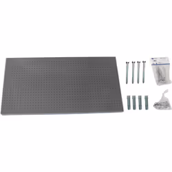 Panneau perforé pour le rangement des outils gris Avec des dimensions en mm de 600x900x35 mm. Facilement insérable sur les ét ...