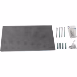 Panneau perforé pour le stockage des outils gris Avec des dimensions en mm de 400x1200x35 mm. Facilement insérable sur les ét ...
