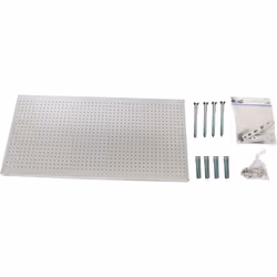 Panneau perforé de couleur galvanisée pour le stockage des outils Avec des dimensions en mm de 400x1200x35 mm. facilement ins ...