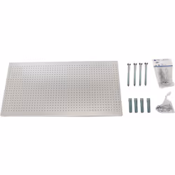 Panneau perforé en couleur galvanisée pour le rangement des outils Avec des dimensions en mm de 400x1500x35. Facilement insér ...