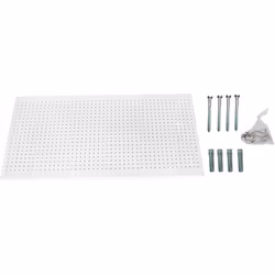 Panneau perforé pour le stockage des outils gris Avec des dimensions en mm de 600x1200x35 mm. Facilement inséré dans les étag ...
