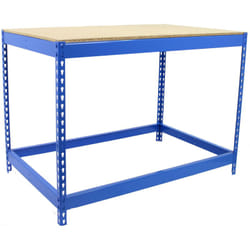 Tabli en métal Simon Rack sans vis bleu/bois 900x1200x450 mm Fabriqué en Espagne