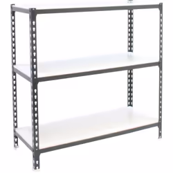 Étagère en métal sans vis avec plateau en métal, couleur ANTHRACITE/BLANC. Il dispose de 3 étagères Les dimensions de cette é ...
