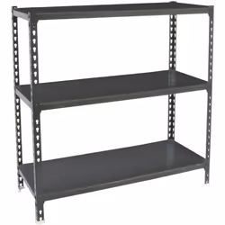 Étagère en métal sans vis avec plateau en métal, de couleur ANTHRACITE/ANTHRACITE Il dispose de 3 étagères Les dimensions de ...