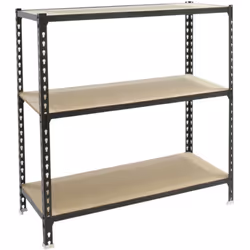 Étagère en métal sans vis avec aggloméré, couleur ANTHRACITE/WOOD Il a 3 étagères Les dimensions de cette étagère sont : 900x ...
