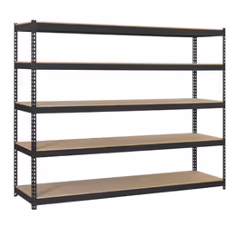 Étagère de chargement moyenne sans vis 2500x1500x600 mm Couleur ANTHRACITE/BOIS La capacité de charge est de 600 kg, nous cer ...