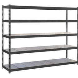 Tagère Industrielle, 2000x1200x750 mm, 5 Niveaux, 400 kg Capacité de Charge et Point de Flexion, Métal, Étagère Charge Lourde, Anthracite/Galvanisé