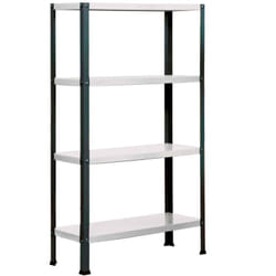 Tagère de Bureau/Bibliothèque, 1600x800x300 mm, 4 Niveaux, 100 kg par Niveau, Métal Style Industriel, Anthracite/Galvanisé – Simon Home - Simonrack