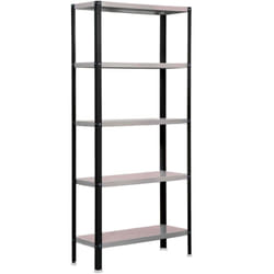 SIMON HOME étagère en métal avec vis avec 5 étagères (180x80x30cm) ANTHRACITE ET GALVANISÉ