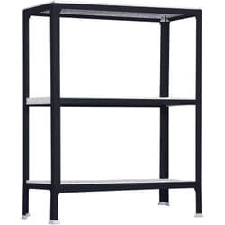 Simonrack - tagère de Bureau/Bibliothèque, 900x800x300 mm, 3 Niveaux, 150 kg par Niveau, Métal Style Industriel, Anthracite – Simon Home