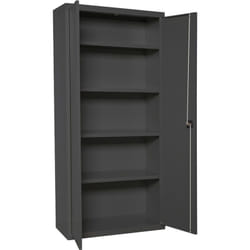 Armoire Métallique Balai 1800x600x400 mm, 2 Porte, 4 Étagères, Anthracite - Simonlocker - Simonrack