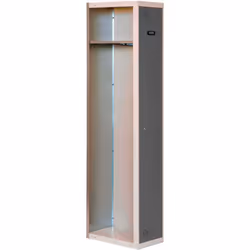 Casier métallique 1 corps avec 1 porte grise et portes blanches Les dimensions sont de 1800x400x500 mms Livré démonté et comp ...