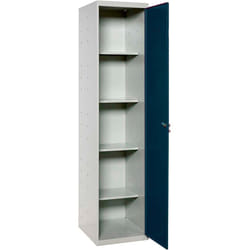 Armoire Métallique Balai 1800x400x400 mm, 1 Porte, 4 Étagères, Gris/Anthracite - Simonlocker - Simonrack