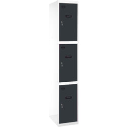 Simonlocker casier en métal (180x40x50cm) blanc et anthracite