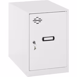 Mini casier en métal de couleur BLANC et la porte BLANCHE Les dimensions sont de 475x300x500mm Il est livré DÉMONTÉ et compre ...