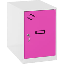SIMONLOCKER casier en métal (47,5x30x50cm) BLANC ET ROSE