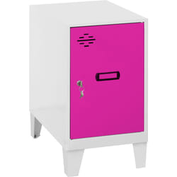 Simonlocker casier en métal (57,5x30x50cm) blanc et rose