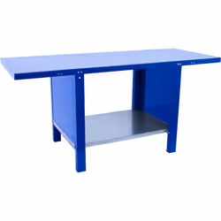 Établi avec vis et plateau en métal, et dispose d’une étagère inférieure qui supporte 300kgs, offrant beaucoup de résistance  ...
