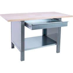 Tabli simonwork (86,5x150x75cm) gris et hêtre