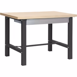 Établi avec vis et plateau en MDF 35 mm Comprend un tiroir Il est de couleur ANTHRACITE/MDF Les dimensions de cet établi sont ...
