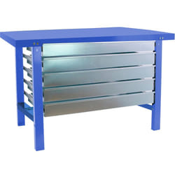Simonrack - Simon Rack Etabli d'Atelier avec 5 Tiroirs à Glissières Télescopiques, Capacité de Charge 600 kg, 830x1200x730 mm, Metal 35 mm, Table de