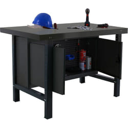 Simonrack - Simon Rack Etabli d'Atelier avec Armoire, Capacité de Charge 600 kg, 830x1200x730 mm, Metal 35 mm, Table de Travail Bricolage, Anthracite