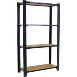 Tagère métallique Simon Rack sans vis couleur anthracite/osb 4 étagères 1500x800x300 mm Fabriquée en Espagne