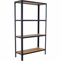 Etagère de rangement Simonhome Click Wood Mini 4/300 anthracite osb 4 niveaux 1600x800x300mm Optimisez votre espace avec l'ét ...