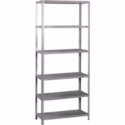Étagère en métal avec vis, Advantage plus 6-300 de couleur GALVA. Il dispose de 6 étagères Structure de couleur galvanisée et ...