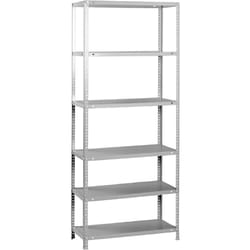 SIMON CLASSIC étagère en métal avec vis avec 6 étagères (200x100x40cm) GRIS