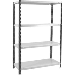 Tagère métallique Simon Rack avec vis anthracite/blanc 4 étagères 1500x800x300 mm Fabriquée en Espagne