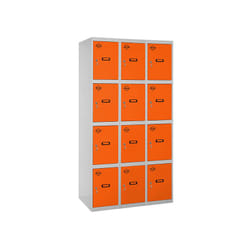 SIMONLOCKER casiers en métal (180x90x50cm) GRIS ET ORANGE