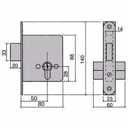 Ucem - Serrure 5300-hl/60