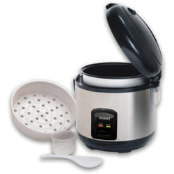 Sogo ARROZ-10085 cuiseur à riz 1,8 L 650 W Noir, Acier inoxydable