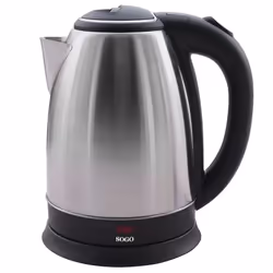Sogo KET-SS-5790-SS, 1,5 L, 1500 W, Acier inoxydable, Arrêt de sécurité en cas de surchauffe, Sans fil