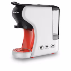 Sogo CAF-SS-5675, Machine à expresso, 0,6 L, Capsule de café, Dosette de café, Café moulu, Noir, Rouge, Blanc