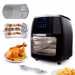 Sogo FRE-SS-10465 friteuse Unique 10 L Autonome 1800 W Friteuse d’air chaud Noir, Argent