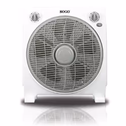 Sogo VEN-SS-21120, Ventilateur à lame domestique, Gris, Blanc, Sol, 30 cm, 1 h, Secteur