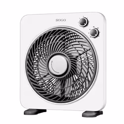 Sogo VEN-SS-21125, Ventilateur à lame domestique, Noir, Blanc, Sol, 25 cm, 1 h, Secteur
