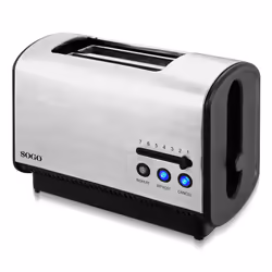 Sogo TOS-SS-5385, 2 part(s), Noir, Acier inoxydable, Plastique, Acier inoxydable, Boutons, Niveau, 850 W, 220 - 240 V
