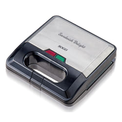 Sogo SAN-SS-1866 gaufrier et appareil à croque-monsieur 750 W Noir, Acier inoxydable