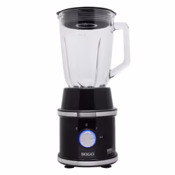 Sogo BAT-SS-5545, Mélangeur de table, 1,5 L, Fonction d'impulsion, 1300 W, Noir