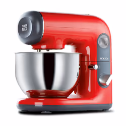 Sogo BAT-SS-14510, Robot mixer, Rouge, Batteur, Mélange, Whisking, Pétrisseur, 5 L, Acier inoxydable, 1000 W
