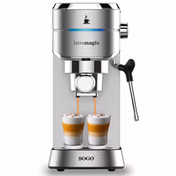 Sogo CAF-SS-7600, Machine à expresso, 1 L, Café moulu, Argent