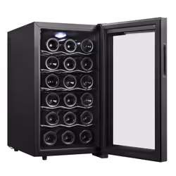 Sogo NEV-SS-21910 refroidisseur à vin Refroidisseur de vin compresseur Pose libre Acier inoxydable 18 bouteille(s) - Vue supplémentaire 3