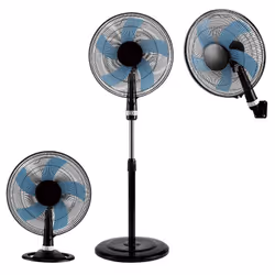 Sogo VEN-SS-21265 ventilateur Noir, Bleu