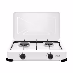 Sogo COC-SS-10260, Blanc, Comptoir, 47 cm, Gaz, Émaillé, 2 zone(s)